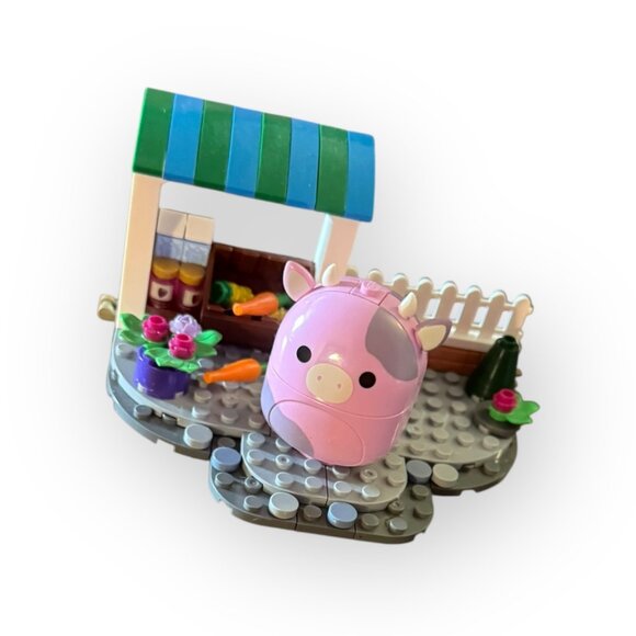 Squishmallow Pink Cow Brick Set – Mini LEGO-Style Market Scene – Assembled Toy D - Picture 1 of 1